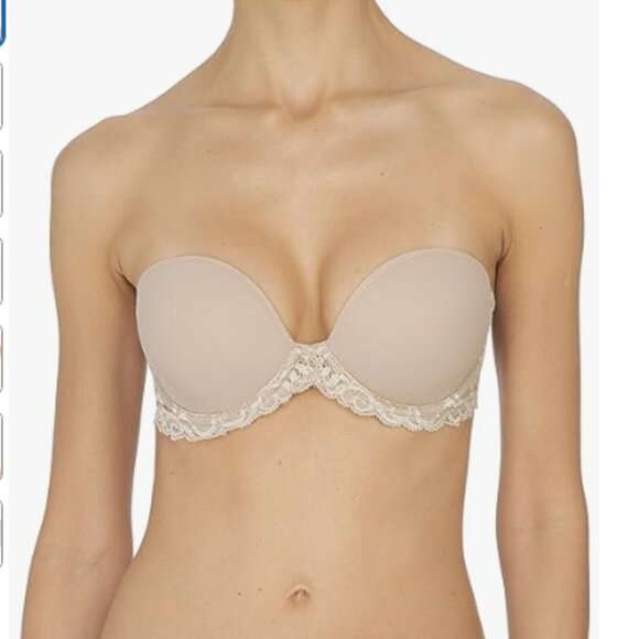 Natori Women's Feathers Strapless Plunge Multiway, Cafe, 36D